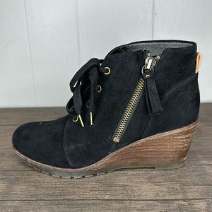 Dr Scholls Nelly Black Wedge Bootie Womens size 6